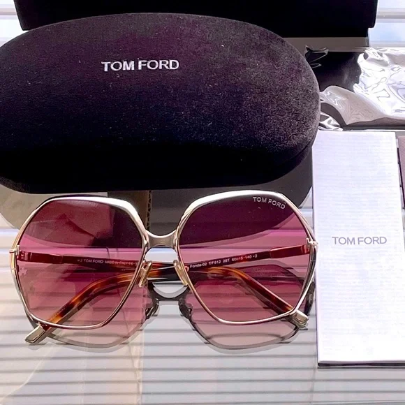 NWT TOM FORD Geometric Sunglasses - Picture 1 of 15